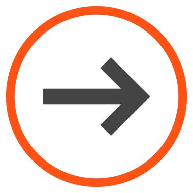 Sağ Ok Düz Vektör Yuvarlak Simge