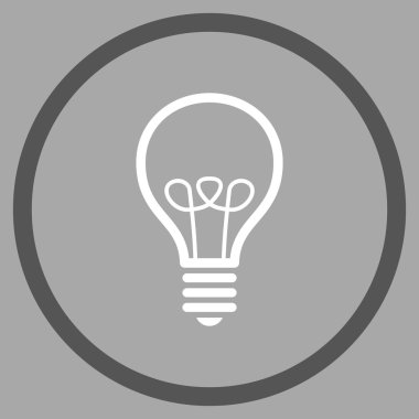 Lamba ampul düz vektör yuvarlak simge