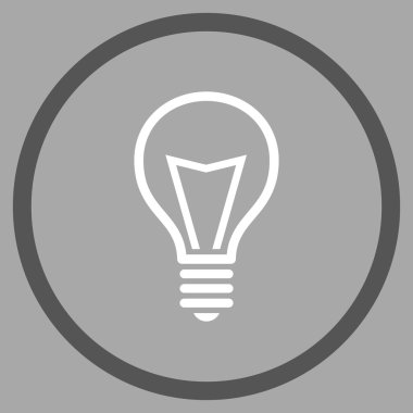 Lamba ampul düz vektör yuvarlak simge