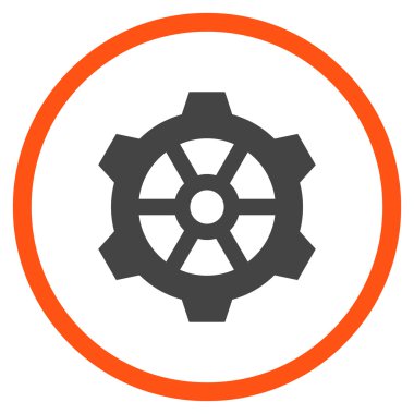 Vites düz vektör yuvarlak simge