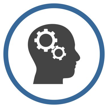 Beyin Hizmeti Düz Vektör Yuvarlak Simge