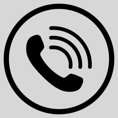 Telefon görüşmesi düz vektör yuvarlak simge