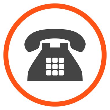 Ton Telefon Düz Vektör Yuvarlak Simge