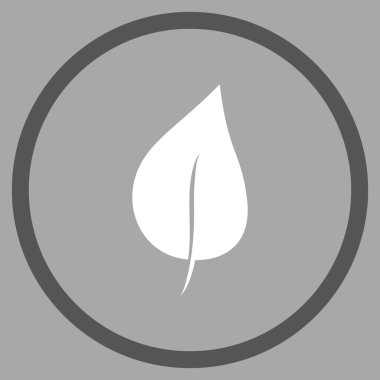 Bitki yaprak düz vektör yuvarlak simge