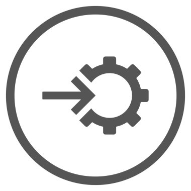 COG Tümleştirme düz vektör yuvarlak simge