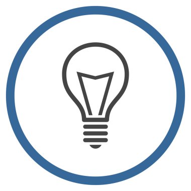 Lamba ampul düz vektör yuvarlak simge