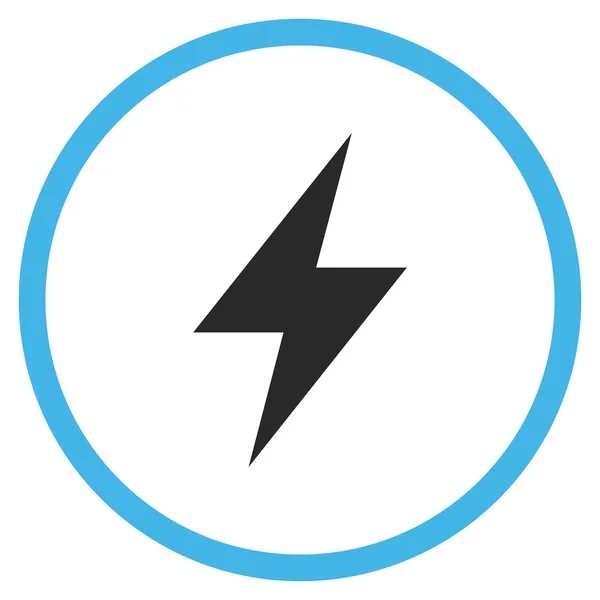 Elektrisch Strike plat afgerond vector pictogram — Stockvector