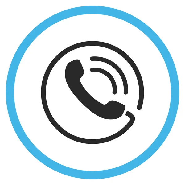 Llamada telefónica plana redondeada Vector icono — Archivo Imágenes Vectoriales