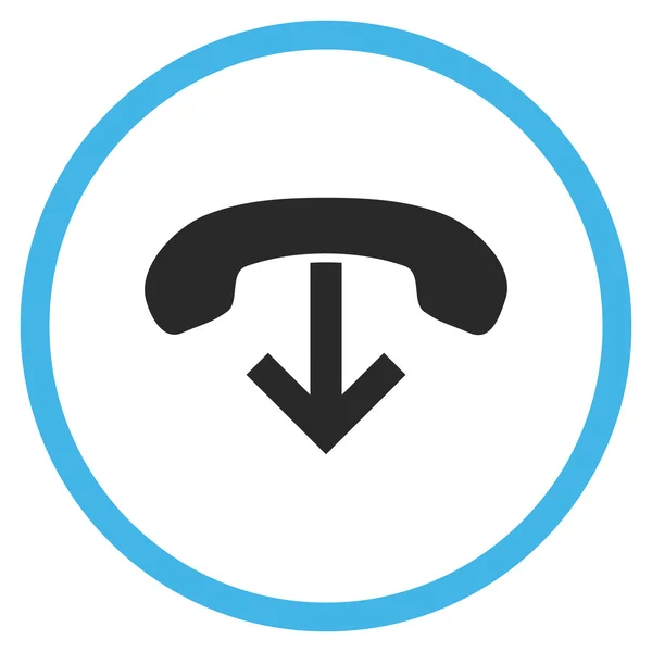 Telefoon hang up plat afgerond vector pictogram — Stockvector