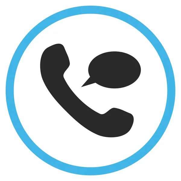 Telefone Mensagem Flat Rounded Vector Icon — Vetor de Stock