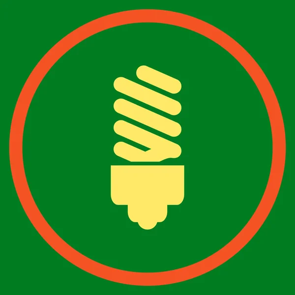 Icône vectorielle arrondie plate d'ampoule fluorescente — Image vectorielle