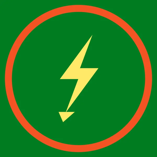 Elektrisch Strike plat afgerond vector pictogram — Stockvector