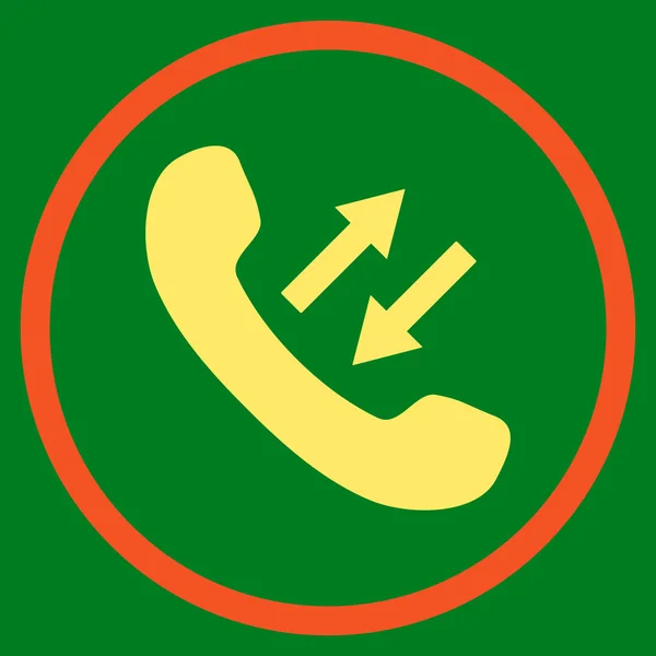 Icono de Vector Redondeado Plano Hablando Teléfono — Archivo Imágenes Vectoriales