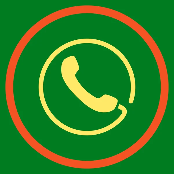 Telefoon plat afgerond vector pictogram — Stockvector