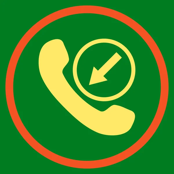 Incoming Call Flat Rounded Vector Icon - Stok Vektor