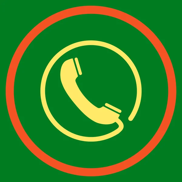 Telefon flache abgerundete Vektor-Symbol — Stockvektor