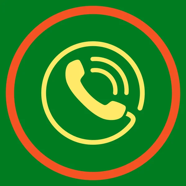 Εικονίδιο επίπεδου στρογγυλεμένο διάνυσμα τηλεφωνικής κλήσης — Διανυσματικό Αρχείο
