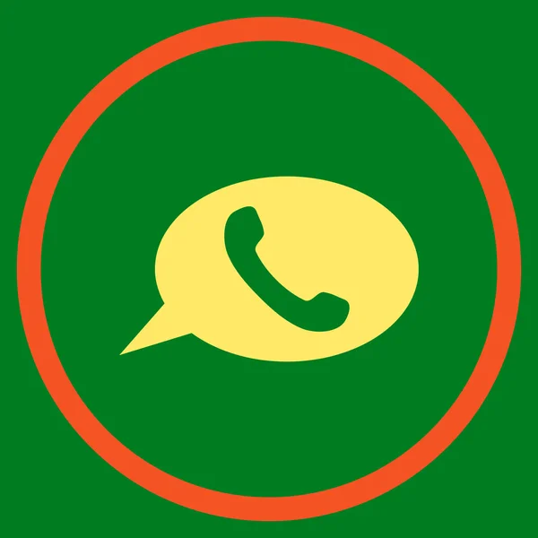 Telefono Messaggio Icona vettoriale arrotondata piatta — Vettoriale Stock