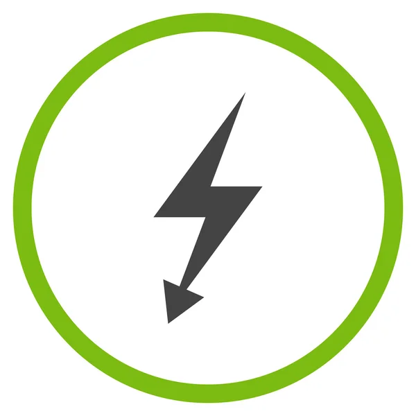 Elektrostreik flache, gerundete Vektorsymbole — Stockvektor