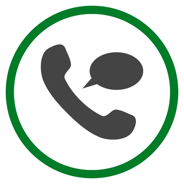 Phone Message Flat Rounded Vector Icon — Stock Vector