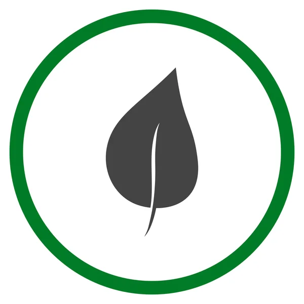 Planta hoja plana redondeada Vector icono — Archivo Imágenes Vectoriales