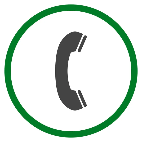 Telefon příjemce ploché zaoblené vektorové ikony — Stockový vektor