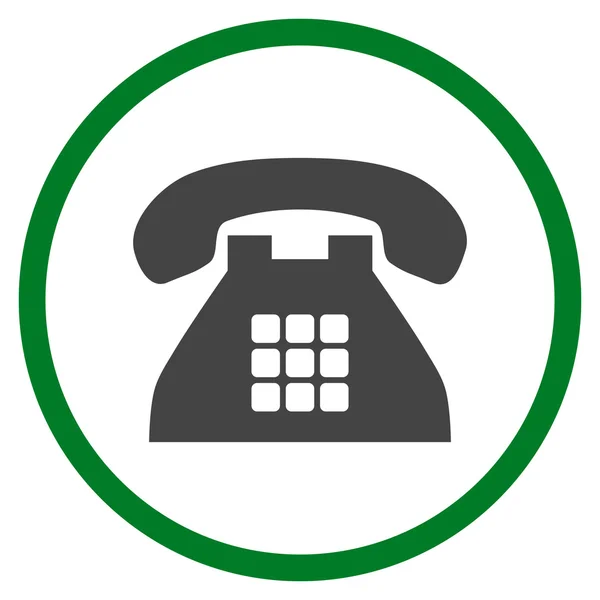 Ton Telefon flache abgerundete Vektor-Symbol — Stockvektor