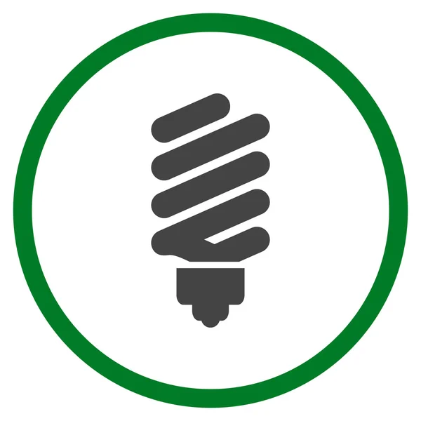 Leuchtstoffröhren flache, runde Vektorsymbole — Stockvektor