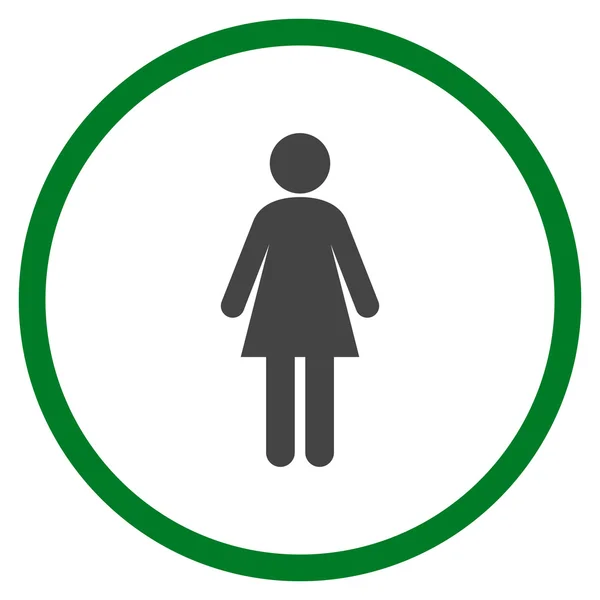 Woman Flat Rounded Vector Icon — Stockvector