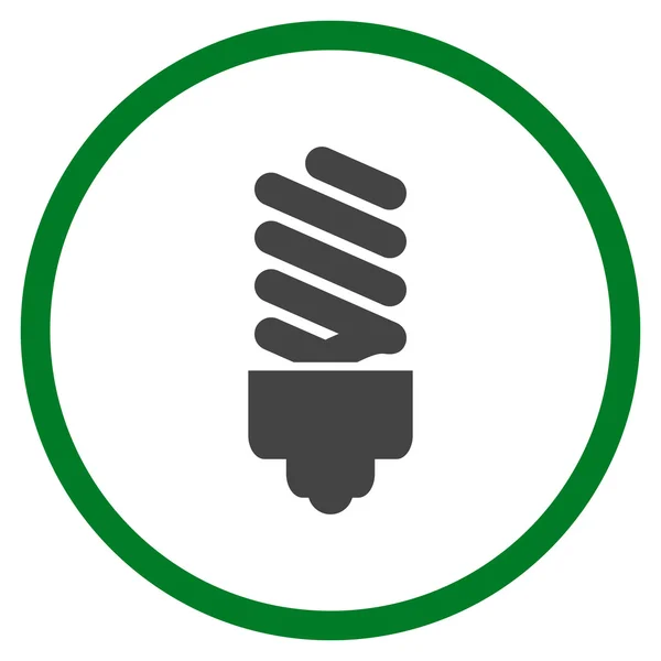 Leuchtstoffröhren flache, runde Vektorsymbole — Stockvektor
