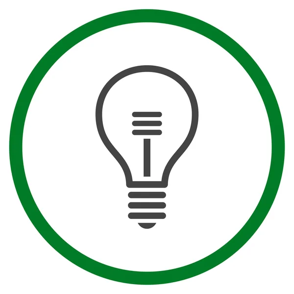 Lâmpada de lâmpada plana arredondada vetor ícone — Vetor de Stock