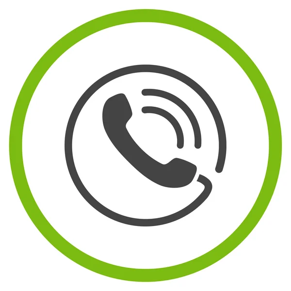 Phone Call Flat Rounded Vector Icon — Stock Vector