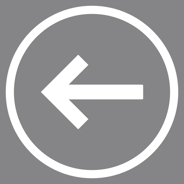 Pijl-links platte Vector afgeronde pictogram — Stockvector