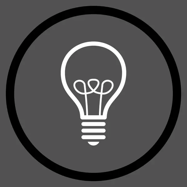 Lampy žárovky plochý vektor zaoblené ikona — Stockový vektor