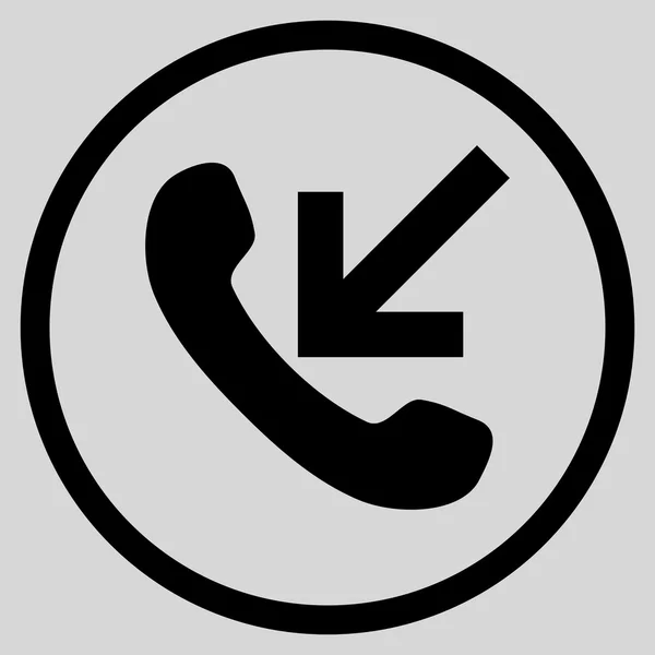 Icono redondeado de vector plano de llamada entrante — Vector de stock