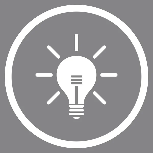 Light Bulb platt vektor rundade Icon — Stock vektor