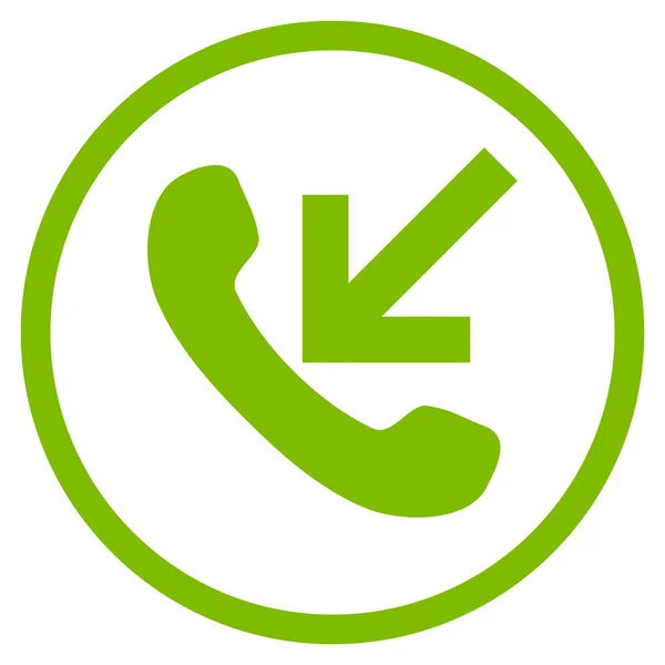 Icono de Vector Redondeado plano de llamada entrante — Vector de stock