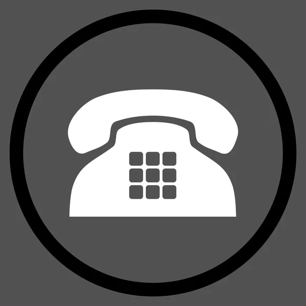 Teléfono de tono plano Vector redondeado icono — Vector de stock