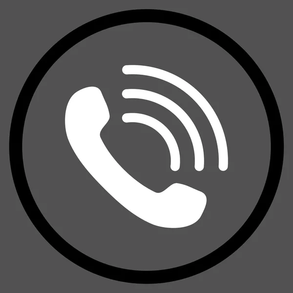Połączenie telefoniczne płaski wektor zaokrąglona ikona — Wektor stockowy