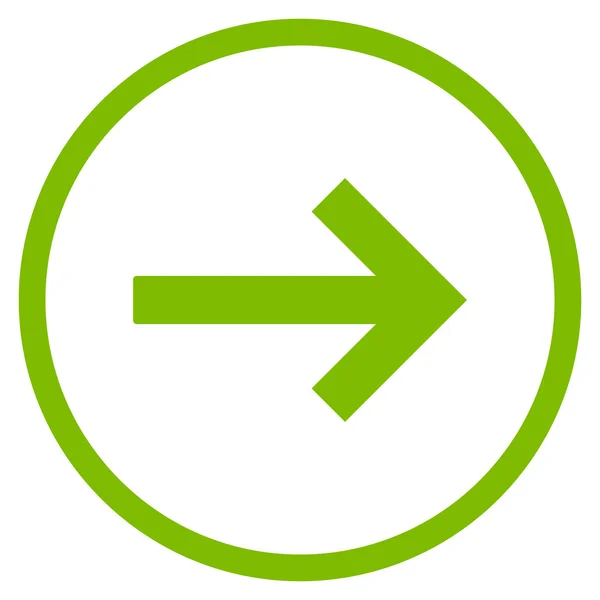 Flecha derecha plana redondeada Vector icono — Vector de stock