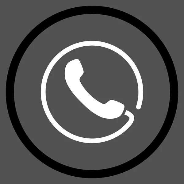 Telefon płaski wektor zaokrąglona ikona — Wektor stockowy
