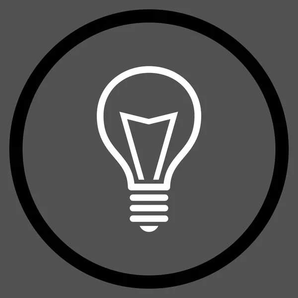 LAMP lampa platt vektor rundade Icon — Stock vektor