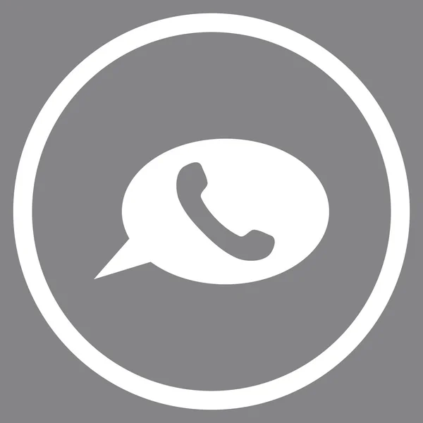 Telefone Mensagem Flat Vector Rounded Icon — Vetor de Stock