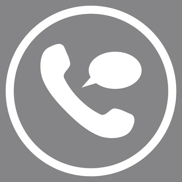 Telefone Mensagem Flat Vector Rounded Icon — Vetor de Stock