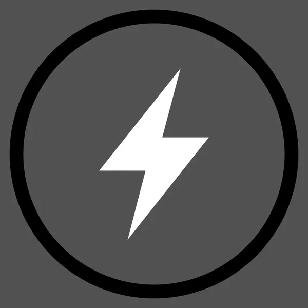 Elektrische staking platte Vector afgeronde pictogram — Stockvector