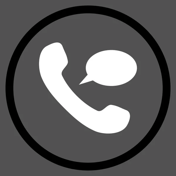 Telefone Mensagem Flat Vector Rounded Icon —  Vetores de Stock