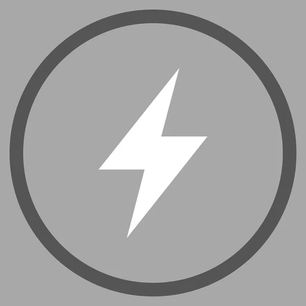 Strike elektryczny płaski wektor zaokrąglona ikona — Wektor stockowy