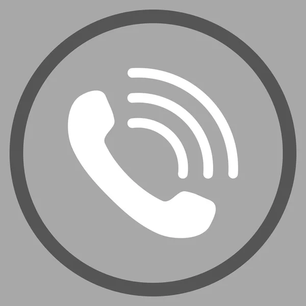 Telefoongesprek platte Vector afgeronde pictogram — Stockvector