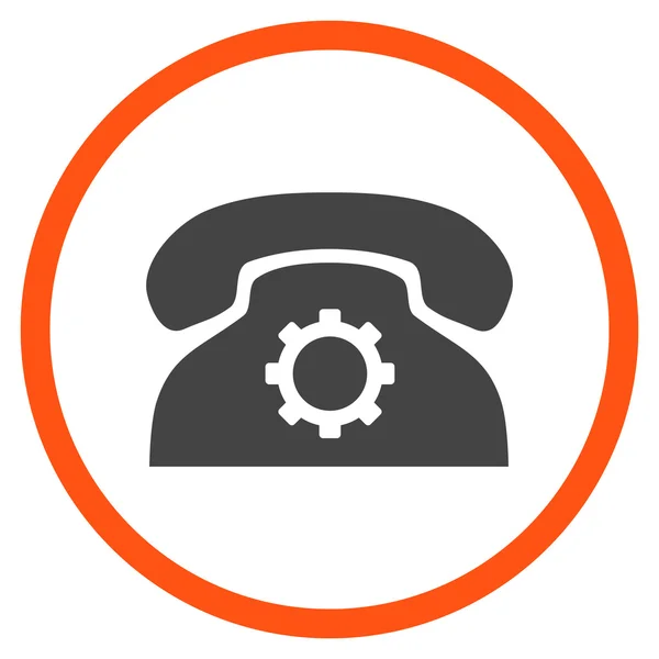 Telefono Regolare piatto vettoriale icona arrotondata — Vettoriale Stock