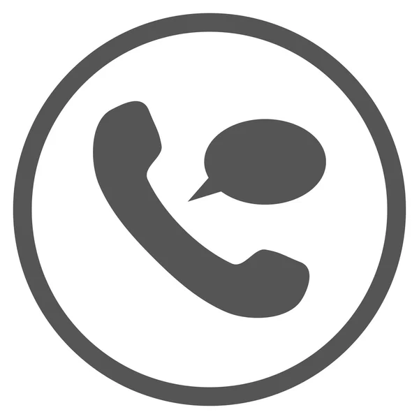 Phone Message Flat Vector Rounded Icon — Stock Vector